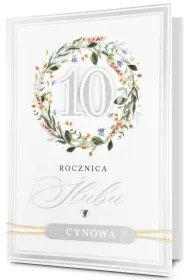 Karnet Rocznica ślubu 10