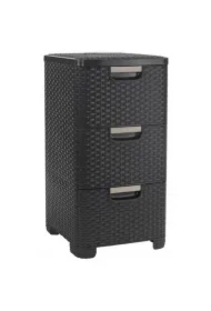 Curver regał z szufladami ciemny brąz