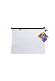 Koperta B5 z suwakiem metalalowym biała