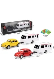 Auto metalowe z przyczepą MIX