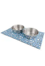Zestaw misek, dla psa, stal nierdzewna, z matą magnetyczną
