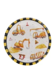 Talerze papierowe plac budowy 8 szt