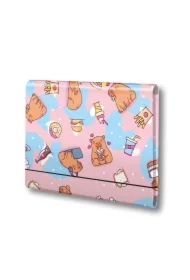 Teczka łamana A4 na gumkę Kapibara Food