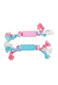 Zabawka, dla psa, roller, 6, 5 cm, z liną bawełnianą