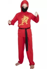 Strój dziecięcy - Czerwony ninja - rozmiar S