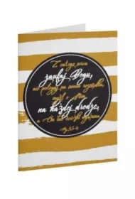 Kartka składana - Z całego serca zaufaj złocona