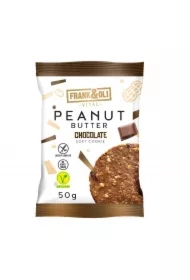 Wegańskie bezglutenowe ciastko z pastą orzechową i czekoladą