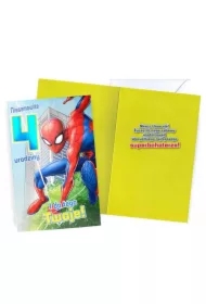 Karnet Urodziny 4 Spider-Man