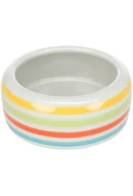 Miska ceramiczna dla świnki morskiej, zielona paski, śr.11 cm