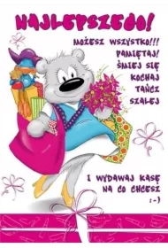 Karnet Happy B6 + koperta wzór nr 21