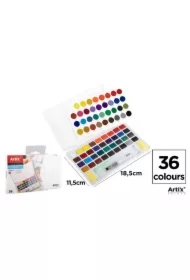 Farba akwarelowa z pędzlem wodnym 36 kolorów