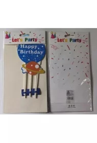 Topper na tort kosmos 29x16cm