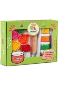 Ciastolina naturalna 4 kolory + 12 form pojazdy