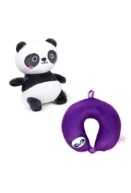 Poduszka podróżna i pluszowa zabawka 2w1 Panda