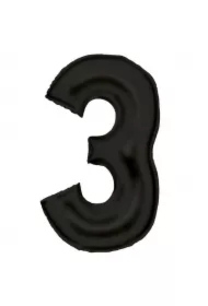 Balon foliowy cyfra 3 satynowa czarna