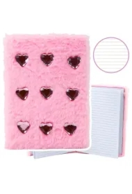 Notatnik pluszowy A5/80K linia Kryształowe Serca