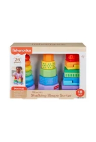 Fisher-Price. Drewniane piramidki Sorter kształtów