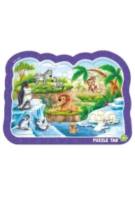 Puzzle ramkowe 24 el. Zwierzeta w zoo