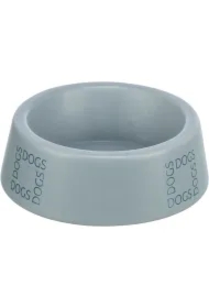 Miska, dla psa, ceramiczna, szaro/niebieska, 16 cm
