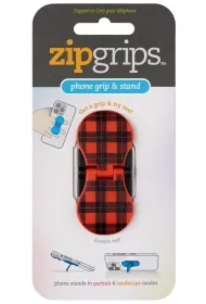 ZipGrip uchwyt na palce do telefonu Czerwona krat