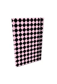 Notes A5 w kratkę z gumką Soft Touch Krata Pink