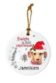 Zawieszka ceramiczna Boże Narodzenie Jamnik