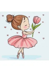 Malowanie po numerach - Wiosenna baletnica Kids