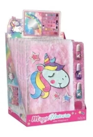 Make up pamiętnik okładka futerkowa Jednorożec