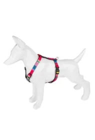 Szelki dla psa, wzór mozaika, 16MM/40-60CM różowe