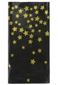 Obrus złote gwiazdki czarny