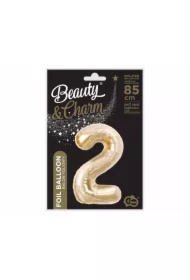 Balon foliowy B&C cyfra 2 szampański