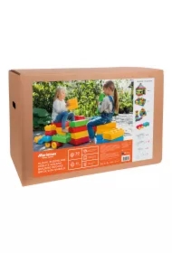 Klocki konstrukcyjne dla najmłodszych Klocki Budowlane Cegły z kołami 30el