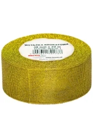 Wstążka brokatowa złota