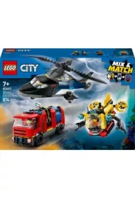 LEGO City Zestaw z helikopterem, wozem strażackim i łodzią podwodną 60462