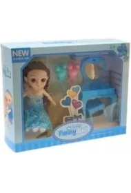 Lalka ze szklanymi oczami z toaletką