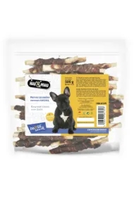 Pausesnack przysmak dla psa, patyki ze skóry z kaczką