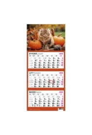 Kalendarz 2026 trójdzielny Kot