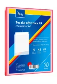 Teczka ofertowa A4 PP + 10 koszulek czerwona
