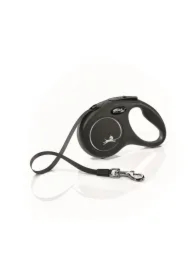 Smycz new classic taśma 5 m, rozm.S, czarna, 15kg