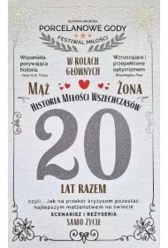 Karnet 20 rocznica ślubu (porcelanowa)