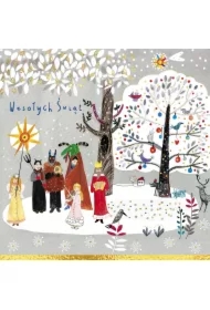 Kartka kwadrat Boże Narodzenie Kolędnicy
