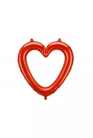 Balon foliowy Serce czerwone ramka 86x83.5cm