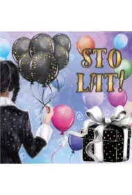 Karnet KW Czarne balony