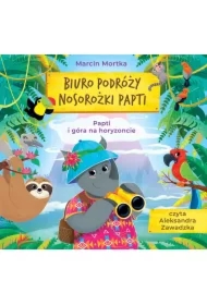 Biuro podróży nosorożki Papti. Papti i góra na horyzoncie