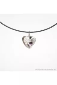 Serce z Ametystem, wisior