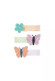 Spinki do włosów brokatowe motyle