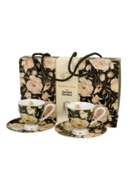 Zestaw filiżanek espresso English Roses Black