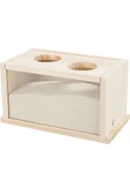 Basen do kąpieli piaskowych, dla myszy/chomików, drewno, 20 x 12 x 12 cm