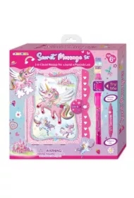 Pamiętnik na szyfr z długopisem UV Jednorożec