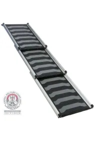 Rampa teleskopowa, czarna/szara, 40 x 78&ndash;175 cm, składana potrójnie